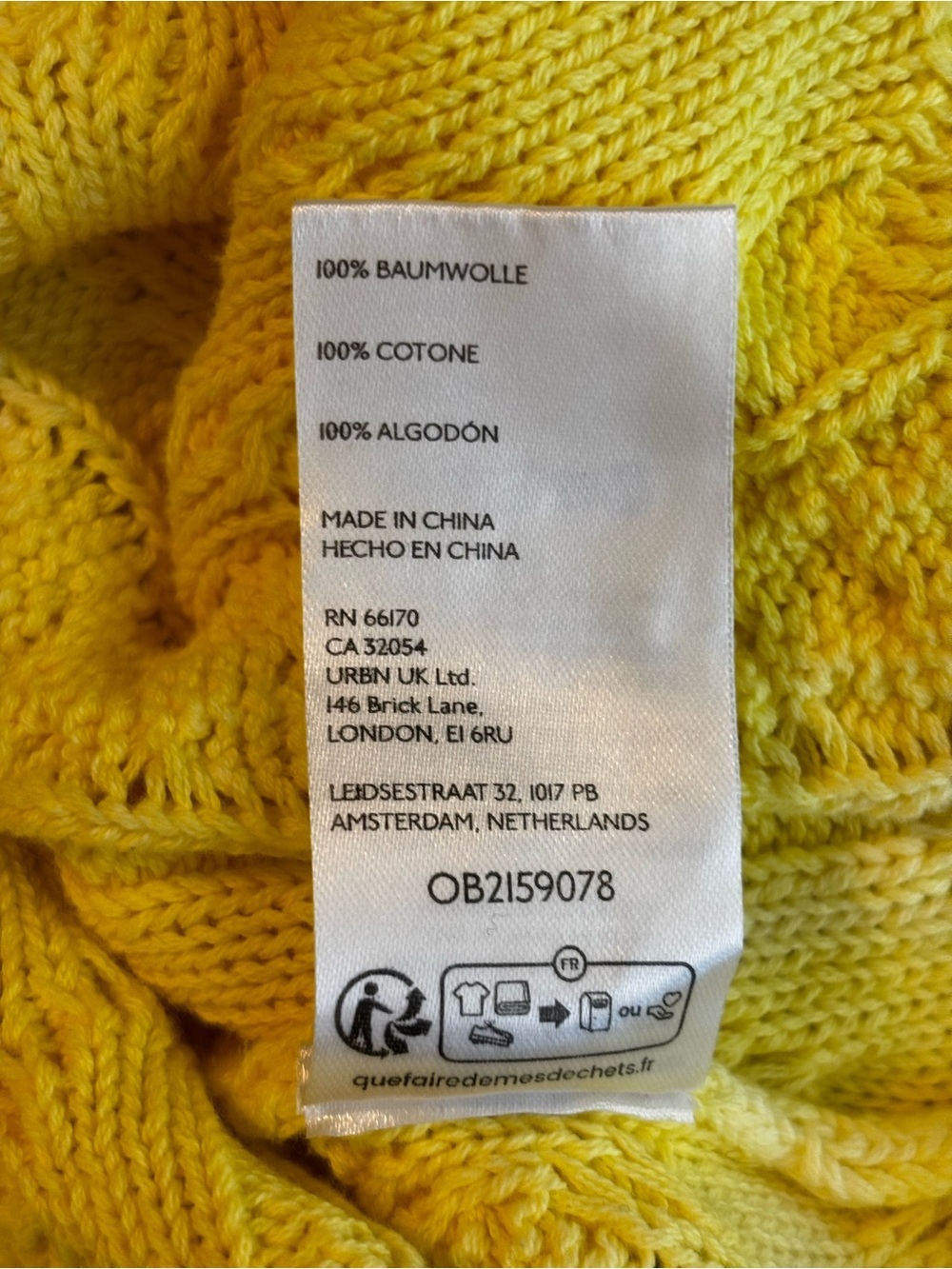 Free People Washed Ashore Oversized Yellow Cable Knit Fisherman Sweater - Picture 11 of 11
